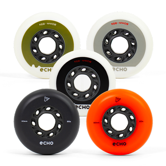 Echo Drift Wheels alb și verde 80 mm (4 buc).)