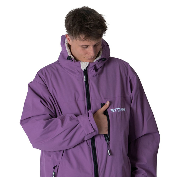 Poncho Poncho Jacket Story Change Robe Baby Purple Blackberry
