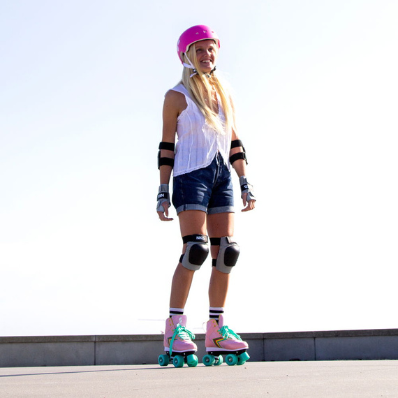 NKX Brain Saver Cască de skateboard Candy Fade albastru și galben
