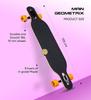 Longboard Drop-thru simetric principal Geometrix albastru 105 cm