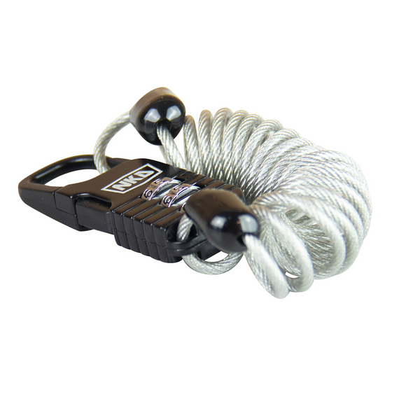 Cipher Lock lacăt de securitate pentru scuter skateboard longboard NKD XtremeSecure Cable Lock negru și argintiu 70 cm