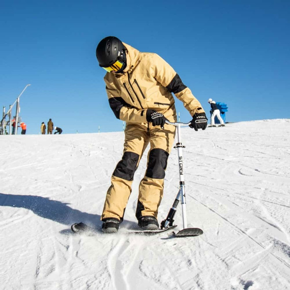 Story Deluxe Snow Scooter alb-roz 83-94 cm