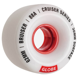 Roți de skateboard GLOBE Bruiser alb/roșu 62 mm