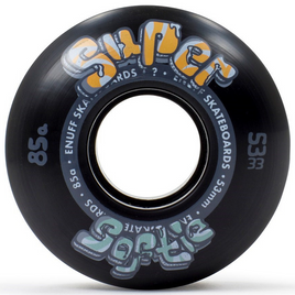 ENUFF Super Softie Skateboard Wheels 53 mm Negru