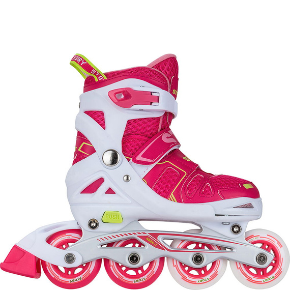 Story Blaster Inline Skates patine cu rotile reglabile Roz