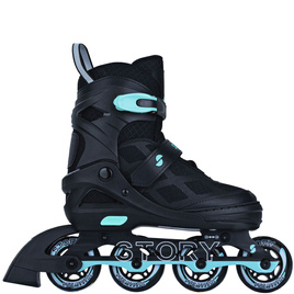 Patine în linie Story Midnight ajustabile Black-Mint
