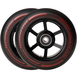 NKD Mono Street Stunt Scooter Roți negre și roșii 115 mm