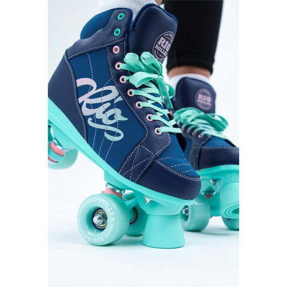 RIO ROLLER LUMINA QUAD SKATES Patine Navy-Mint