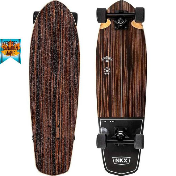 Cruiser NKX Classic Ebony White Cruiser 29" Skateboard