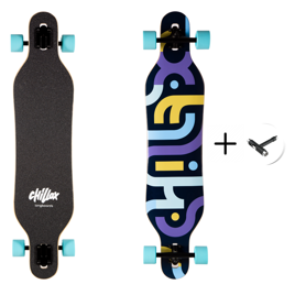 Longboard CHILLAX TYPO PURPLE 106.5 cm + T-tool