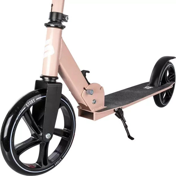 Scuter de transport pentru tineri cu roți mari Story LUX Rose
