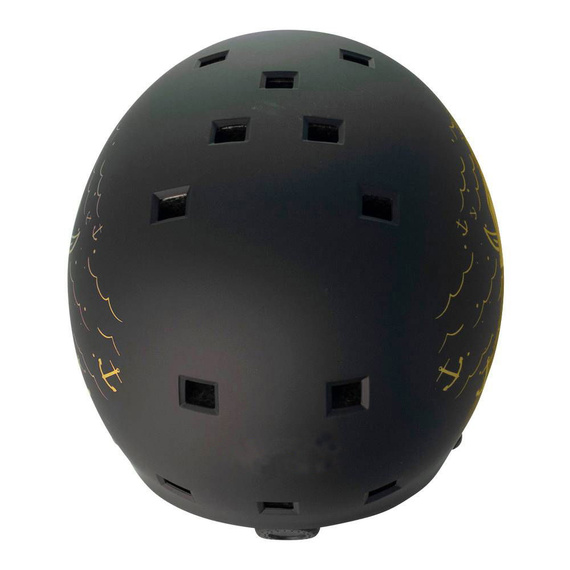 NKX Brain Saver Cască de skateboarding negru și auriu Pirate
