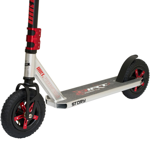 Off-road Story Dirt Freestyle Scooter negru și argintiu 89,9 cm
