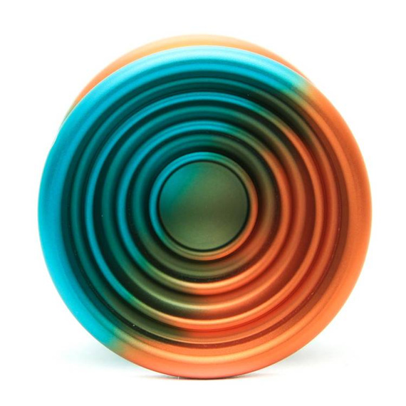 Metal Yoyo YoYoFactory Bullseye Orange Teal Fade