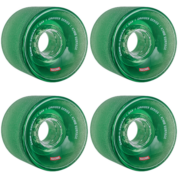 GLOBE Conical Cruiser Wheels Clear Forest Green 65 mm roți pentru skateboard și longboard