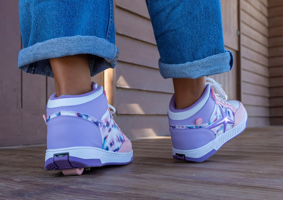 Breezy Rollers Skater Pantofi alb-violet-roz 