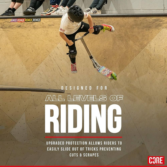 Set de protecții pentru genunchi și coate CORE Pro Street Knee and Elbow Skate Pads Negru