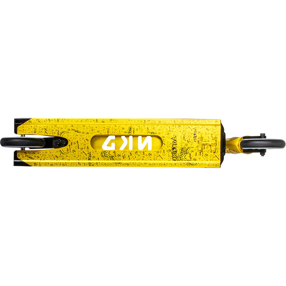 Performanță Scooter mare aluminiu ușor Platformă largă NKD Turbine Bull Gold Gold Înălțime 87 cm