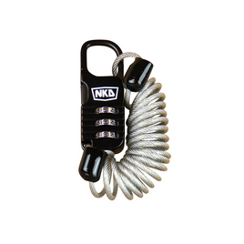 Cipher Lock lacăt de securitate pentru scuter skateboard longboard NKD XtremeSecure Cable Lock negru și argintiu 70 cm