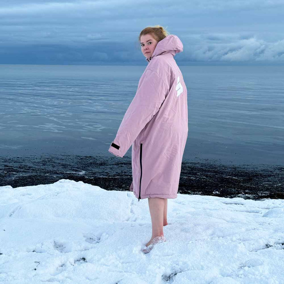 Poncho Poncho Jacket Story Change Robe Rose Tinted Pink