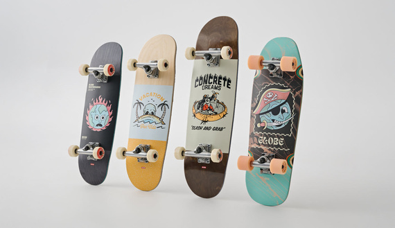Skateboard Cruiser pentru copii GLOBE Kids Blaster - Pirate Life 25.25"