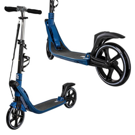 Scuter de transport cu roți mari și suspensie completă Story Town Petrol Blue