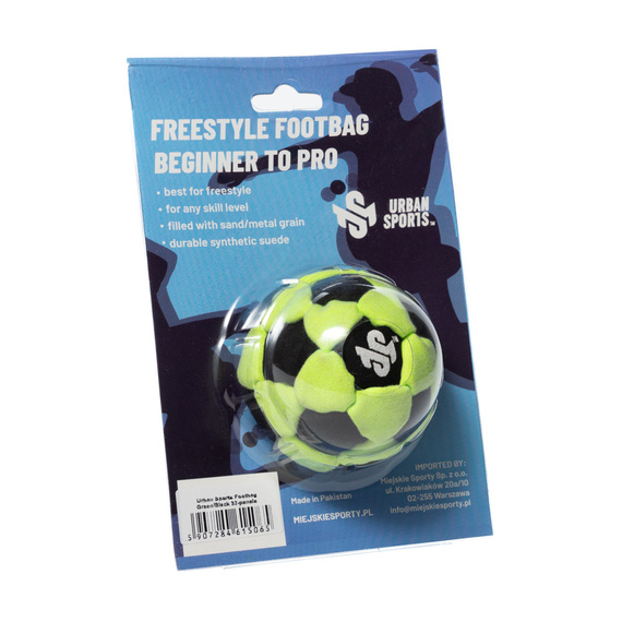 Zośka Footbag Urban Sports 32 Panouri verde și negru