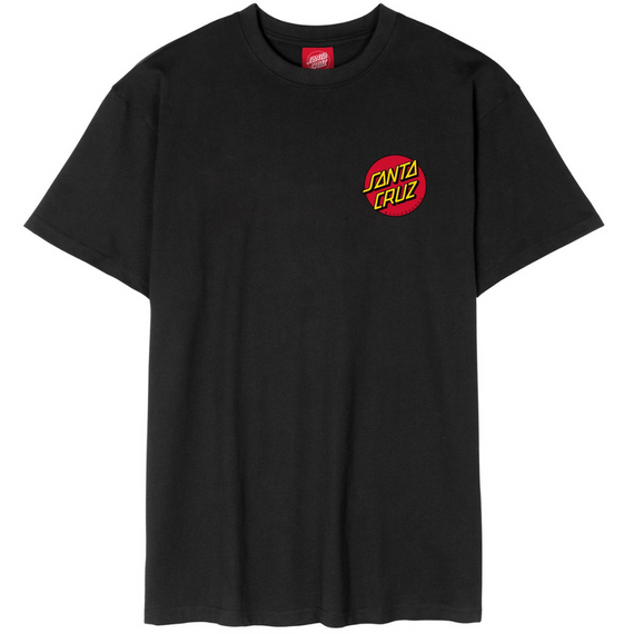 SANTA CRUZ Tricou clasic cu puncte pe piept negru