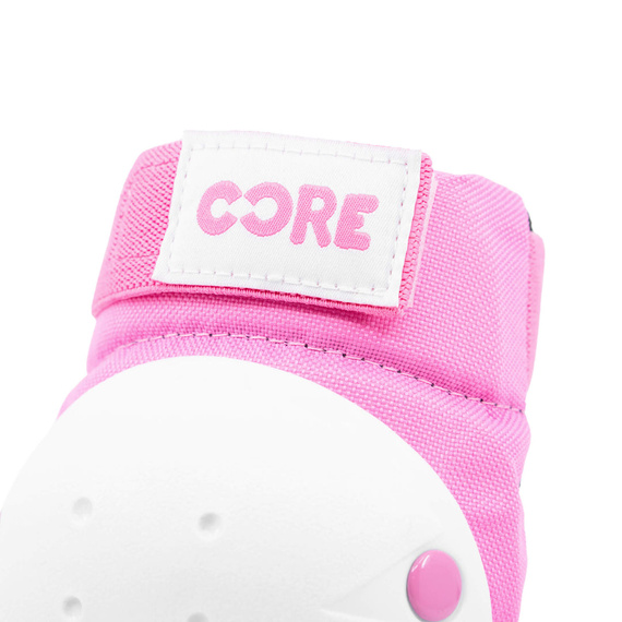 Set de protecții pentru copii CORE Kids Protection Junior Skate Triple Pad Set Roz