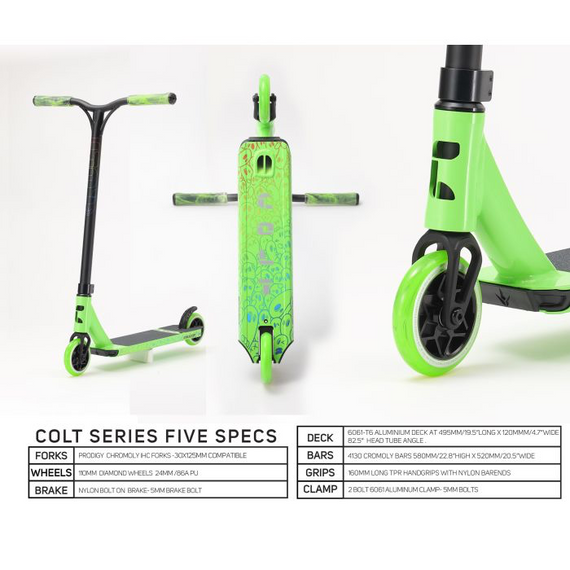 Blunt Scooters Colt S5 Scooter complet de performanță Verde 84 cm