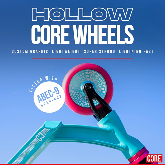 Trotinetă Freestyle CORE CL1 Complete Stunt Scooter Roz-Turcoaz înălțime 85 cm