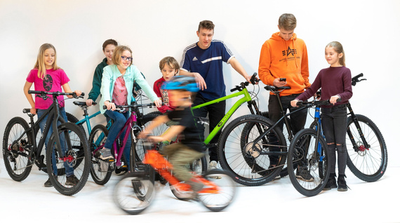 Bicicletă pentru copii superușoară KUbikes 16S 2 viteze turcoaz-roșu