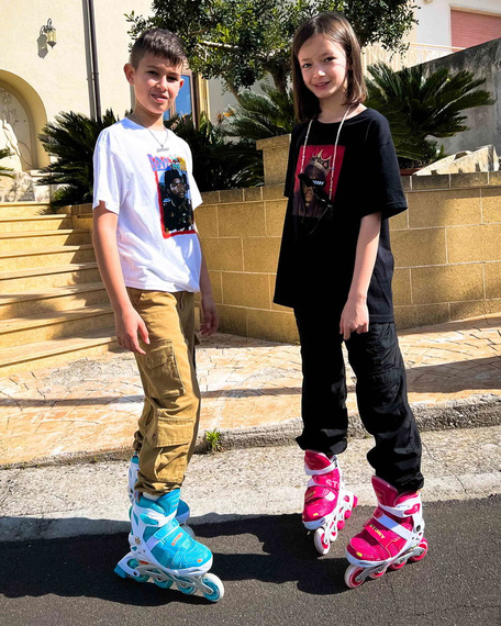 Story Blaster Inline Skates patine cu rotile reglabile Roz