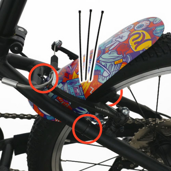 Apărători de noroi KUbikes pentru biciclete cu V-Brake Apărători de noroi KUbikes Comics