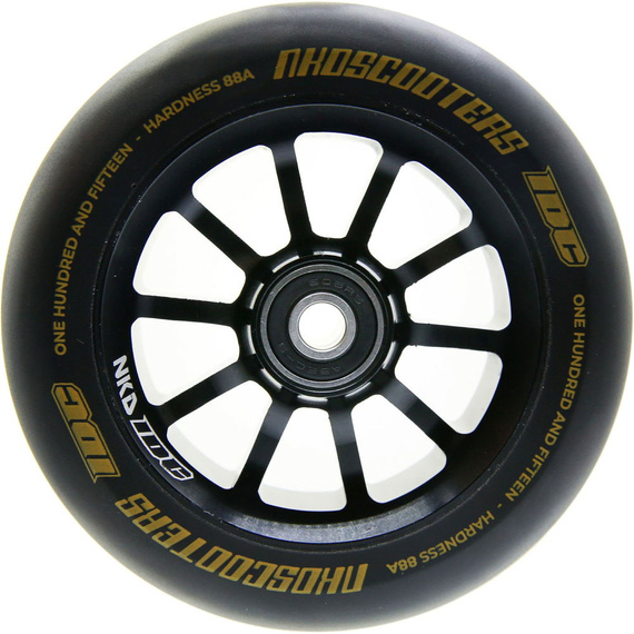 NKD IDC Stunt Scooter Roți negru și galben 115 mm