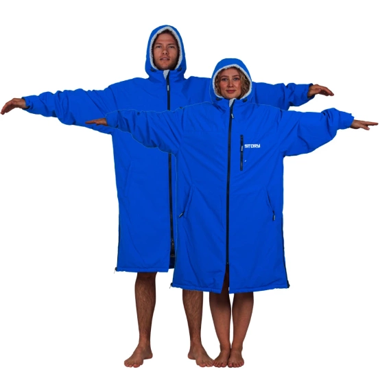 Poncho Poncho Jachetă Story Change Robe Albastru