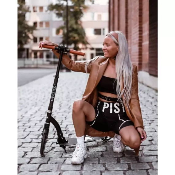Transport urban Scooter cu suspensie frontală Story Retro Ride Mint și alb 