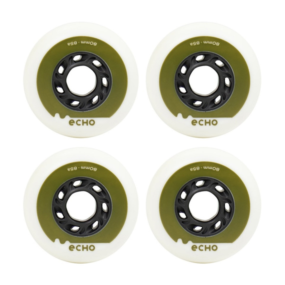 Echo Drift Wheels alb și verde 80 mm (4 buc).)