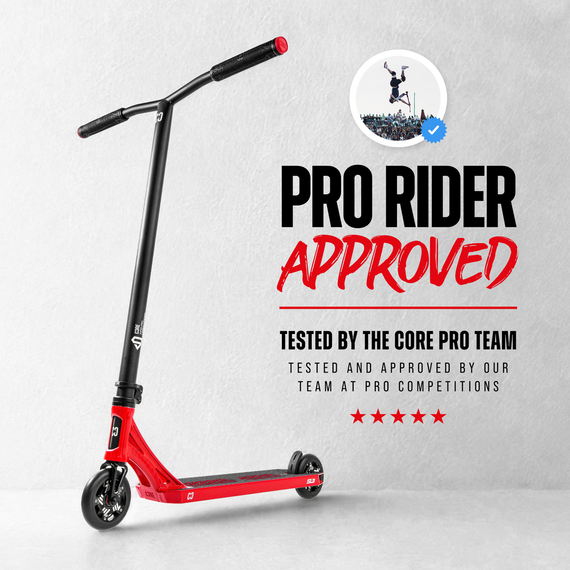 Trotinetă freestyle CORE SL3 Complete Stunt Scooter Roșu-Negru înălțime 92,5 cm