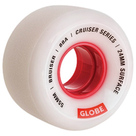 Roți de skateboard GLOBE Bruiser alb/roșu 55 mm