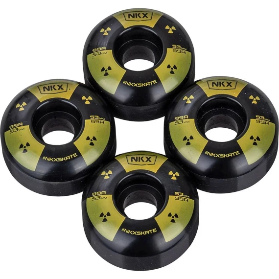 NKX Candy Series Toxic negru și galben 53mm 99A roți de skateboard