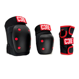 Set de protecții CORE Skate Triple Pad Set Negru