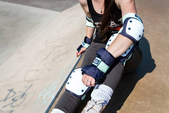 REKD Heavy Duty Triple Pad Protectors Set XS Blue Mint