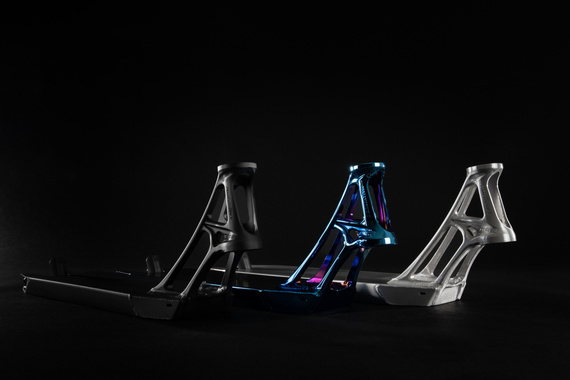 Platformă pentru Ethic Pro Scooter Deck Pandemonium V2 460 mm Blue Chromed