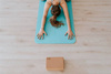 Happy Yoga Set: TPE 6 mm ECO non-alunecare Yoga Mat + 2x Cork Yoga Block