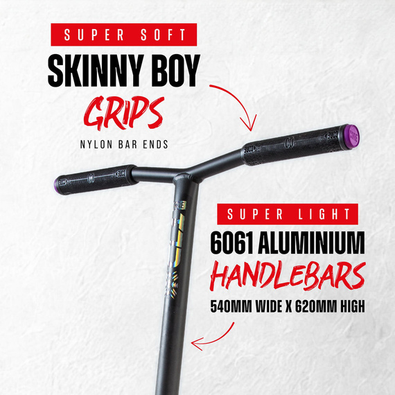 Trotinetă Freestyle CORE CL1 Complete Stunt Scooter Negru-Neochrome înălțime 85 cm