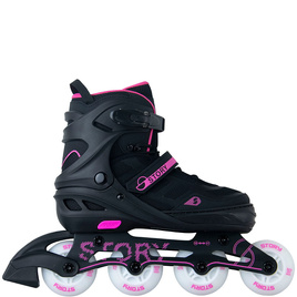 Patine în linie Story Fusion reglabile Pink LED