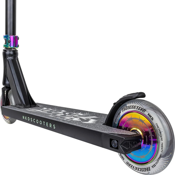 NKD Diesel Stunt Scooter negru și curcubeu 87 cm