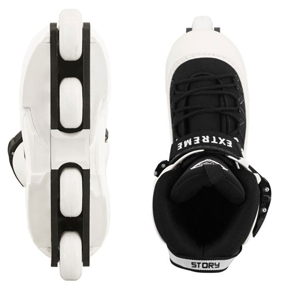 Patine Story Inline Aggressive Alb și Negru 