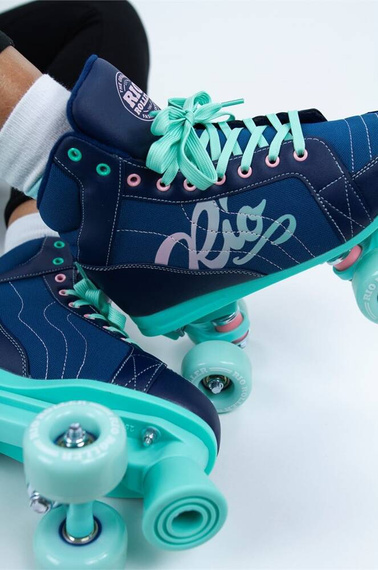 RIO ROLLER LUMINA QUAD SKATES Patine Navy-Mint